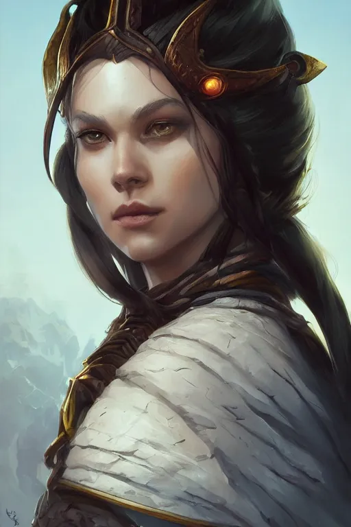 Image similar to olivia rodrigo as a fantasy character, d & d, fantasy, portrait, highly detailed, headshot, digital painting, trending on artstation, concept art, sharp focus, illustration, art by artgerm and greg rutkowski and magali villeneuve