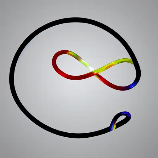 Prompt: abstract logo, three loop mobius strip,