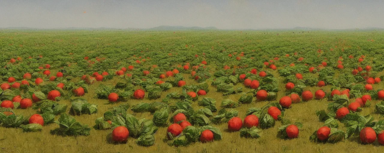 Image similar to field of watermelons, greg rutkowski