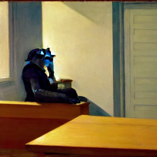 Image similar to elephant by Edward hopper