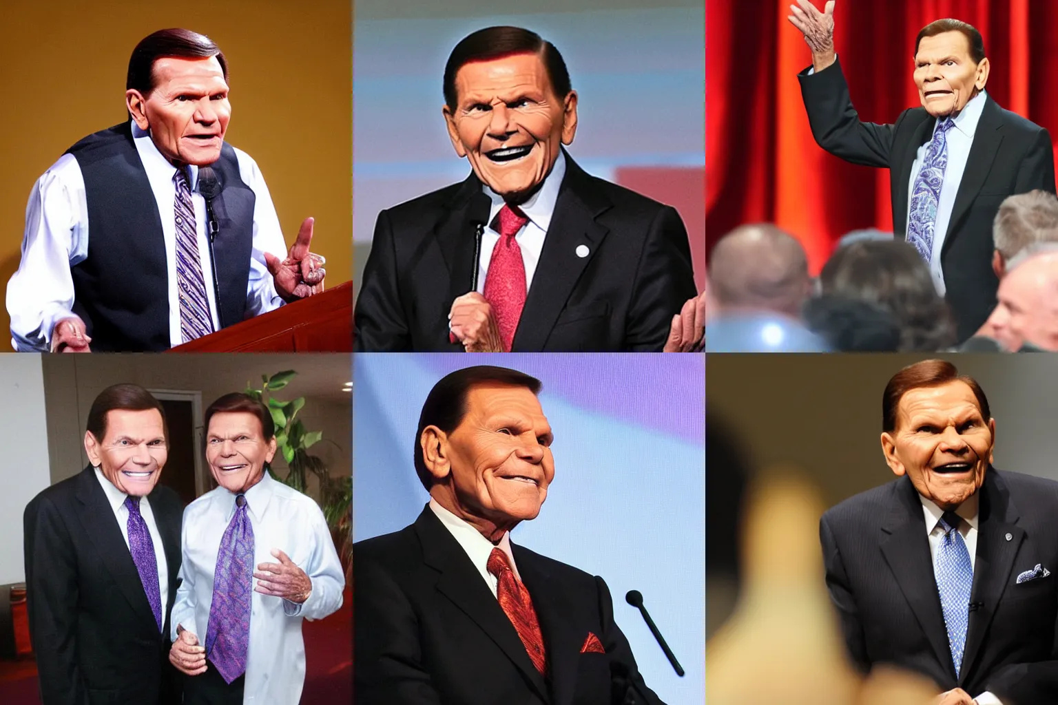 Prompt: kenneth copeland looking like a ghost