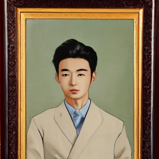 Image similar to front on portrait of an attractive korean man