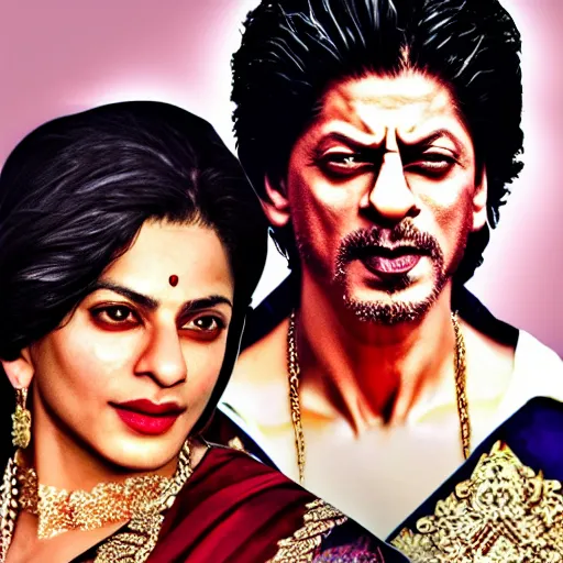 Prompt: shahrukh khan portrait as royal, realistic, 4 k