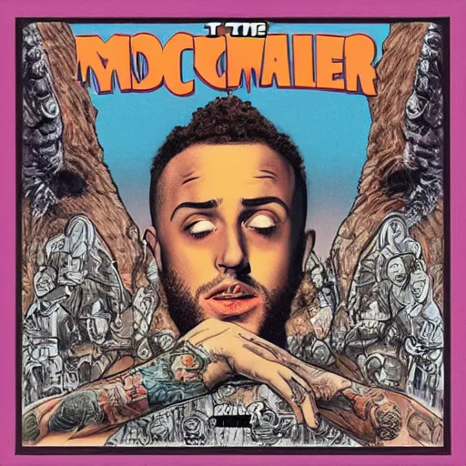 Prompt: the cover of a rock album by rapper mac miller, detailed,