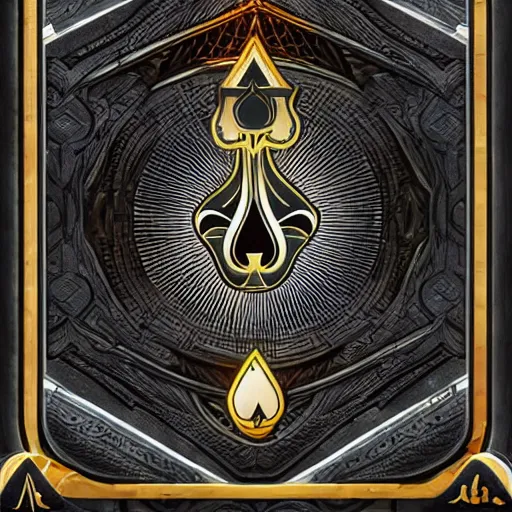 Image similar to ace of spades card as portal to another dimension, high detail, computer art, concept art, no noise, fantasy, full view