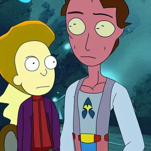 Prompt: tom holland as morty from rick and morty