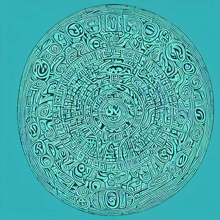 Image similar to Giant Floating Circular Ancient Sacred Calligraphy Enso Structure by Kilian Eng