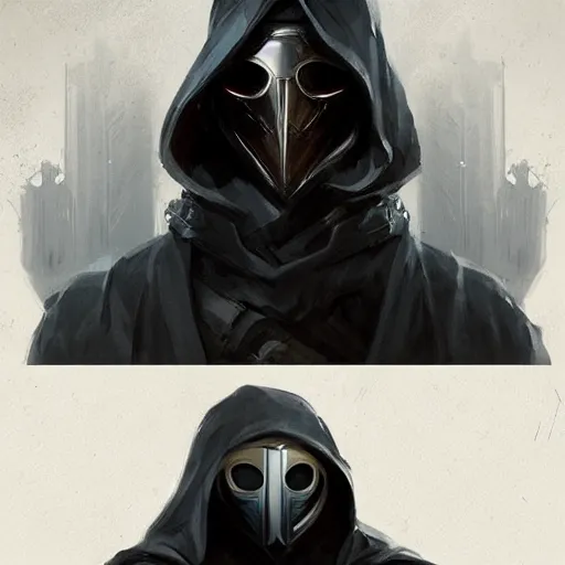 Prompt: concept art by greg rutkowski, male superhero that uses a black kevlar tactical gear and a plague doctor mask, highly detailed portrait, digital painting, artstation, concept art, smooth, sharp foccus ilustration, artstation hq