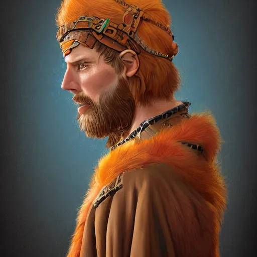 Image similar to A professional digital portrait painting of a D&D druid, painted by Wes Anderson, 4k, digital art, trending on cgsociety, highly detailed, head and shoulders shot, shallow depth of field, professional lighting, airbrush,