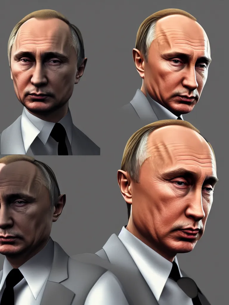 Prompt: portrait of a steel gangster looking like vladimir putin in the style of gta game, 8 k super resolution, photorealistic, golden rule