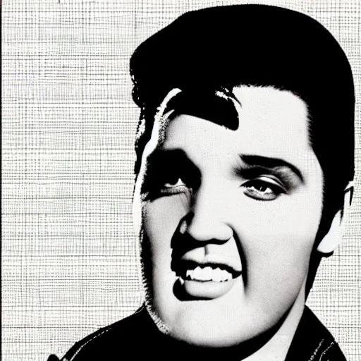 Image similar to elvis presley collage, in the style of jose gurvich