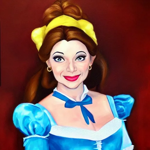 Image similar to beautiful painting of molly jane as belle from beauty and the beast, ultra realistic