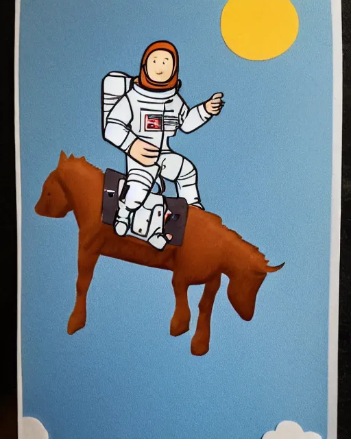 Image similar to astronaut riding horse
