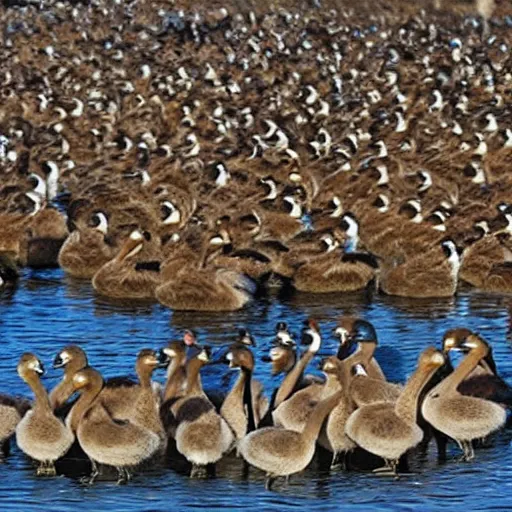 Prompt: “there’s so many gooses Larry!”