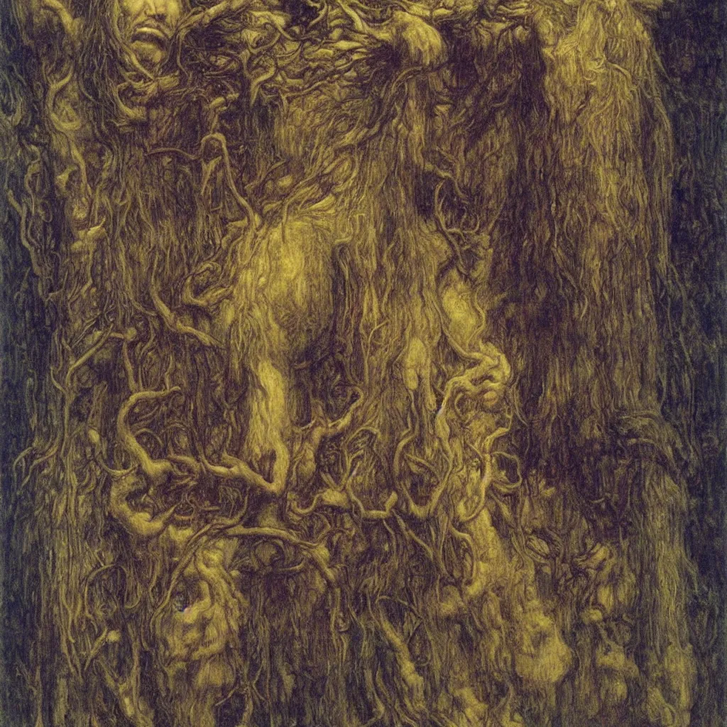 Image similar to Portrait of a druid, by Jean Delville