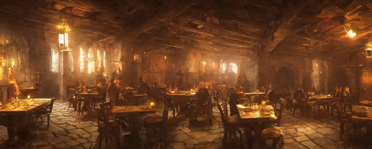 Image similar to inside of a medieval era tavern with exotic dancers, vaporwave aesthetics, 8 k uhd, unreal engine, octane render in the artstyle of finnian macmanus, john park and greg rutkowski