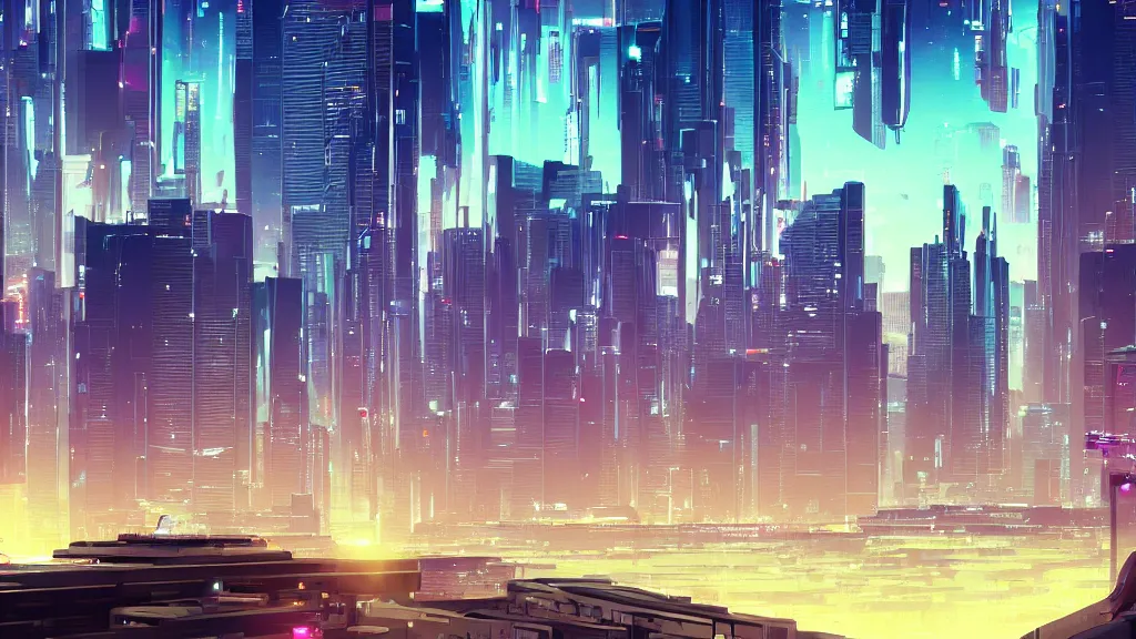 Prompt: futuristic synthwave city, by makoto shinkai