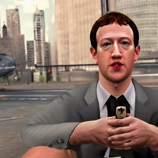 Prompt: mark zuckerberg in gta 4