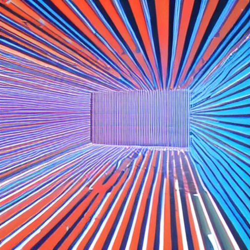 Prompt: Liminal space in outer space by Carlos Cruz-Diez
