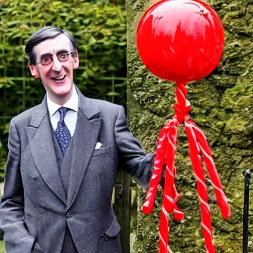 Image similar to a photo of the childcatcher, chitty chitty bang bang, jacob rees - mogg, lollipops