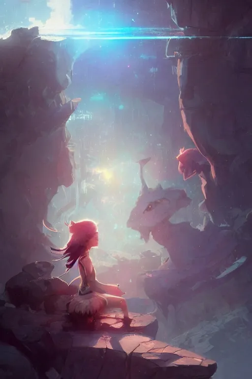 Prompt: two beautiful idols having a stare down, details, sharp focus, illustration, by Jordan Grimmer and greg rutkowski, Trending artstation, pixiv, digital art