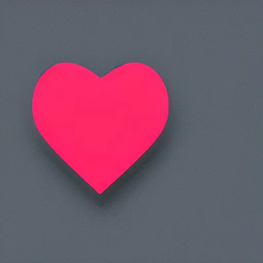 Prompt: isometric web app logo of a heart button