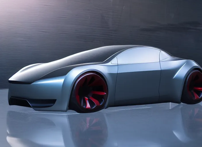 Prompt: cyberpunk tesla concept inspired sports car, futuristic look, highly detailed body, highly detailed, photorealistic camera shot, bright studio setting, studio lighting, crisp quality and light reflections, unreal engine 5 quality render