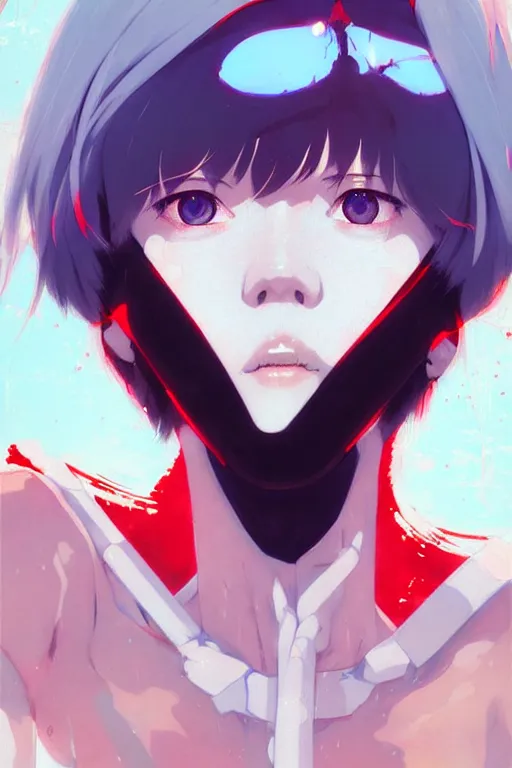 Image similar to a ultradetailed beautiful panting of rei ayanami, by conrad roset, greg rutkowski and makoto shinkai, trending on artstation