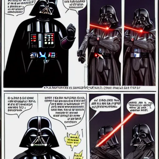 Prompt: Darth Vader laughing like a maniac