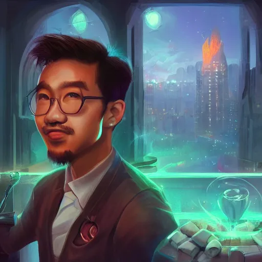 Image similar to portrait of twitch streamer disguisedtoast, matte painting by ross tran, artstation