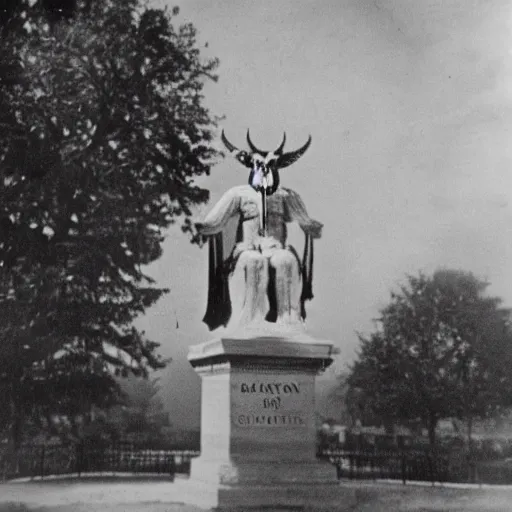 Image similar to 1910s photograph of Baphomet in Washington DC