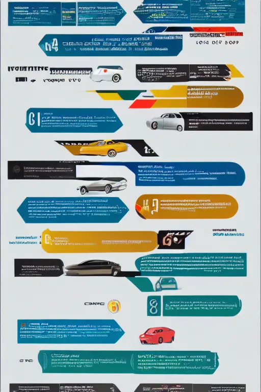 Prompt: infographic showing many types of different cars