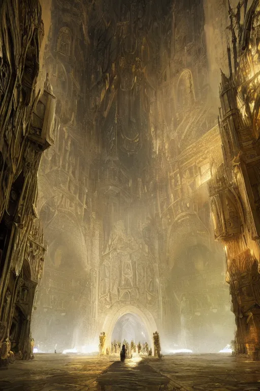 Image similar to inside king arthur castle, intricate, elegant, volumetric lighting, digital painting, highly detailed, artstation, sharp focus, illustration, concept art, ruan jia, steve mccurry