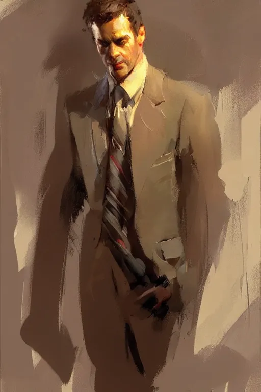 Image similar to attractive male, character design, painting by craig mullins