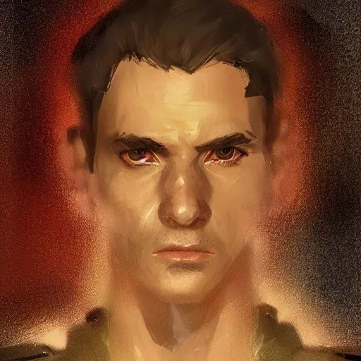 Image similar to portrait of a man by greg rutkowski, british features, short black hair in military style, straight jaw, tall and strong, star wars expanded, universe, he is about 3 0 years old, wearing imperial admiral uniform, artstation hq
