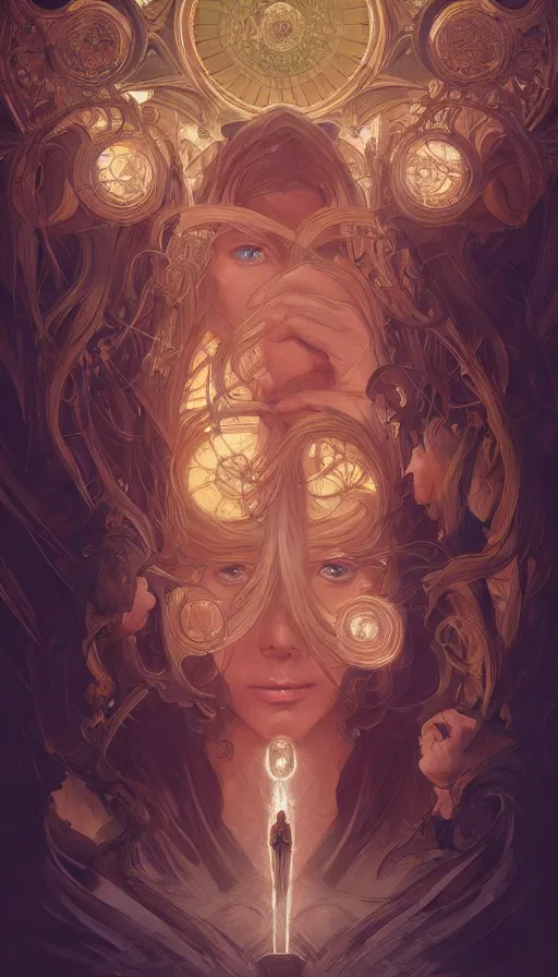 Prompt: choose your destiny, fibonacci, sweaty, insane, intricate, highly detailed, digital painting, artstation, concept art, smooth, sharp focus, illustration, Unreal Engine 5, 8K, art by artgerm and greg rutkowski and alphonse mucha