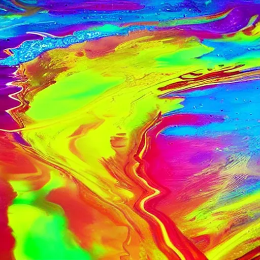 Image similar to beautiful colorful liquid art, neon colors, gradient