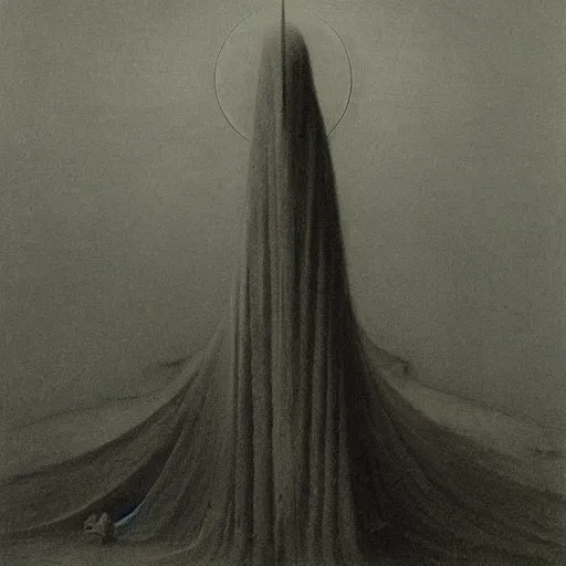 Prompt: a foreboding omen of terrible things to come, dark, moody, ominous, by zdzisław beksinski, by hieronymus bosch