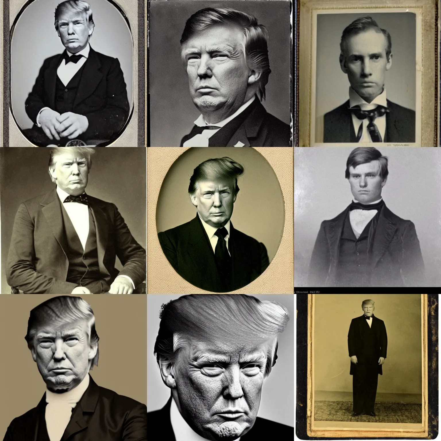 Prompt: donald trump. 1800s photo