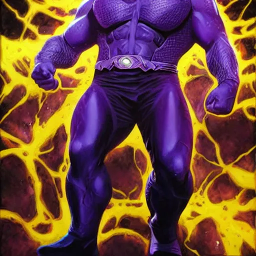 Image similar to Thanos, artwork by Dave Dorman,