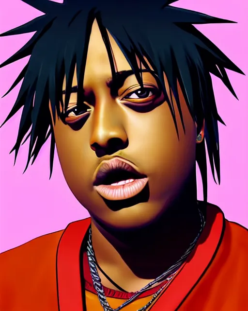 Prompt: juice wrld rapper rockstar legend highly detailed photo realistic naruto award winning character design digital art