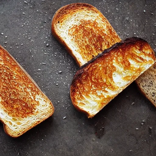 Image similar to toast, rain, realistic, beautiful, delicious.