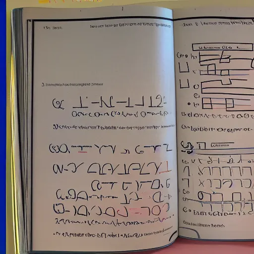 Prompt: photo of an open elementary math text book from the 9 0 s : : scribbles over the pictures : :