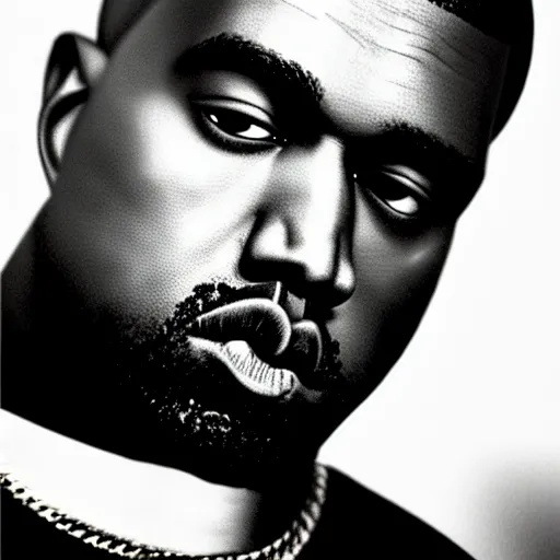 Image similar to portrait of kanye west by james dean, very detailed, 4 k