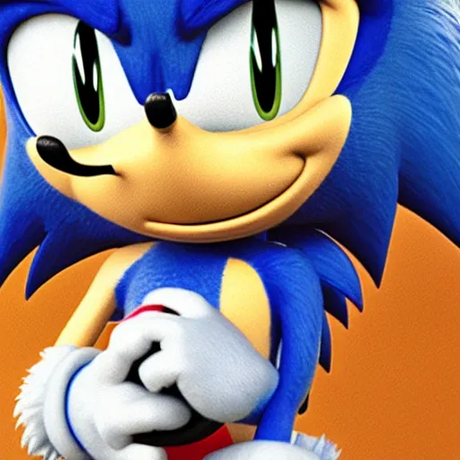 Image similar to photorealistic sonic the hedgehog drinking beer