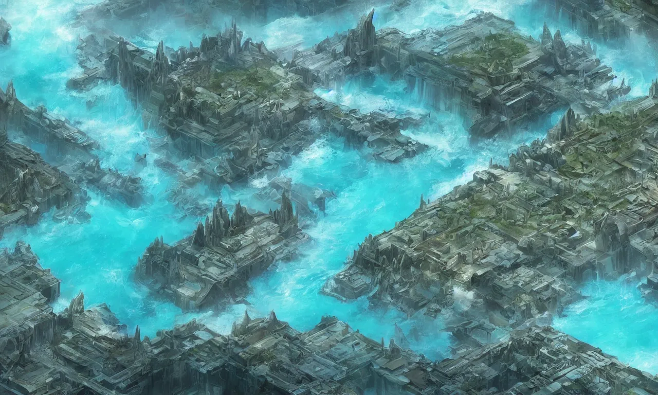 Image similar to atlantis under water, trending on artstation