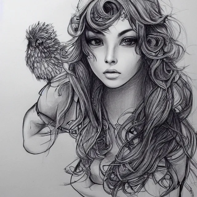 Image similar to a beautiful drawing, hand-drawn, high quality, stunning, trending on Artstation