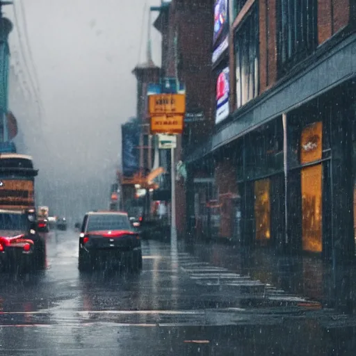 Image similar to Giant crab housed hd masterpiece lensraiblur rainy moody cityscene with crabs in trenchcoats, national geographic, instagram, High quality award winning photography by Netflix. This city once used to be my home, now its a crabtown where trenchcoats come a dime a dozen.