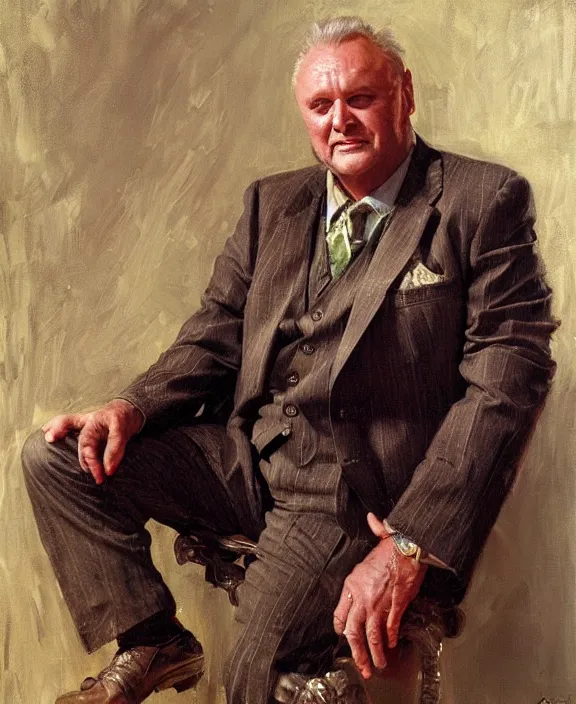 Prompt: portrait of rod steiger, joyful, highly detailed painting by gaston bussiere, craig mullins, j. c. leyendecker 8 k,