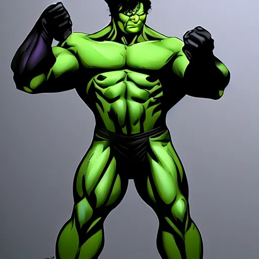 Prompt: onyx as the incredible hulk
